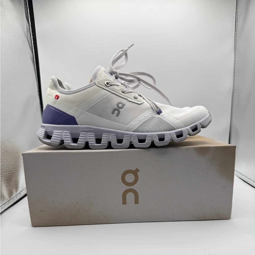 On Women's Athletic Shoes in White and Purple